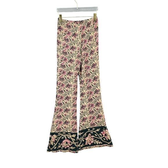 Chaser NWT Casual Multicolor Flowy Floral Printed Flare Pants - Picture 1 of 8